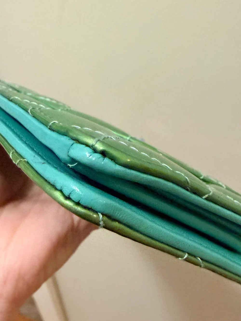 *Authentic* CHANEL - Quilted Patent Leather Continental Wallet